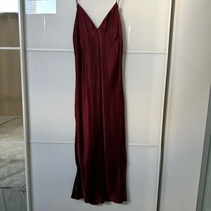 Selling brand new Cami NYC satin dress in red XS